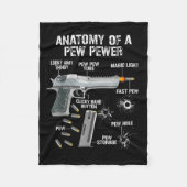 Grappige anatomie van een pew power - AMMO Pistool Fleece Deken (Voorkant)