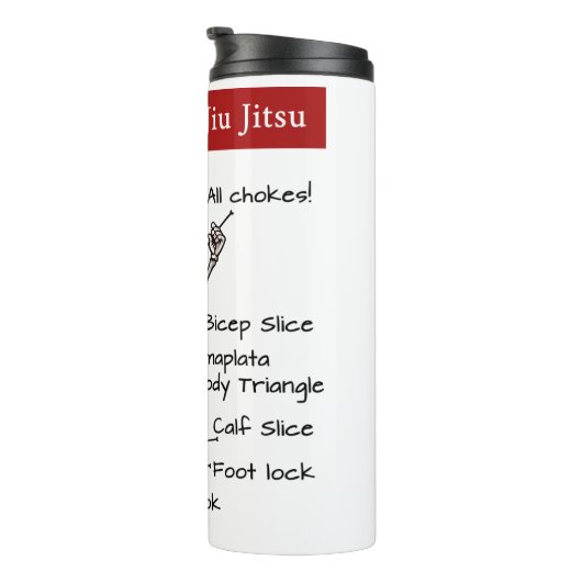 Grappige anatomie van Jiu Jitsu inzendingen Thermosbeker (Geroteerd rechts)