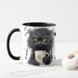 grappige Angry Cat Coffee Mok