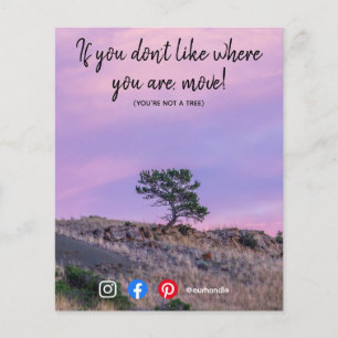 grappige ansichtkaart over onroerend goed verhuis  flyer