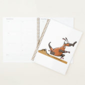 Grappige Anteater Cartoon eigenzinnig lopend dier Planner (Display)