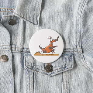 Grappige Anteater Cartoon eigenzinnig lopend dier Ronde Button 7,6 Cm