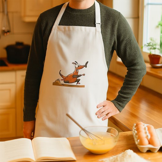 Grappige Anteater Cartoon eigenzinnig lopend dier Standaard Schort