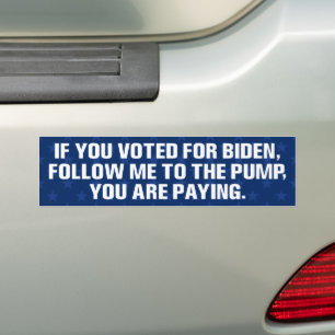 grappige anti-Biden deed dat met de gasprijsinflat Bumpersticker