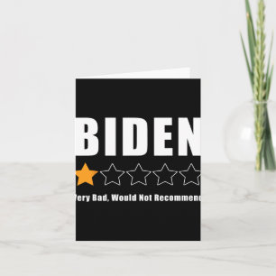 Grappige Anti Biden Pro Trump 1 Star Rating Verkie Kaart