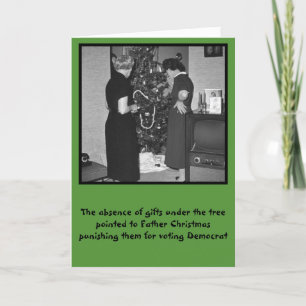 Grappige anti-Democraten Kerst Feestdagen Kaart