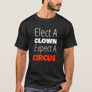 Grappige anti-Donald Trump kiest een clown en verw T-shirt