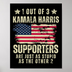 Grappige Anti Kamala Harris Stomme grap Amerikaans Poster