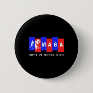 Grappige anti-Trump-debielen regeren Amerika Ronde Button 5,7 Cm