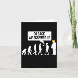 Grappige anti-trump evolutie politieke humor kaart