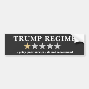 Grappige anti-Trump Review politieke humor Bumpersticker