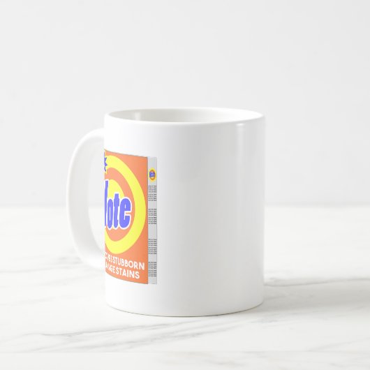 Grappige Anti Trump Wasmiddel Zeepdoos Stemming of Koffiemok (Voorkant links)