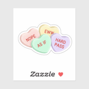 Grappige anti-Valentijn sarcastische gespreks snoe Sticker