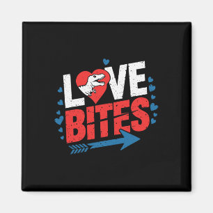 Grappige anti-valentijnsdag dinosaurus love bites magneet