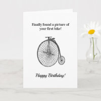 Grappige Antieke Eerste Fiets Verjaardag