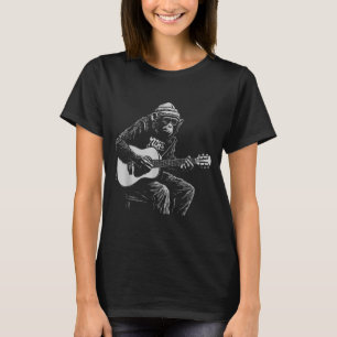 Grappige Apen Akoestische Gitaar Muziek Liefhebber T-shirt