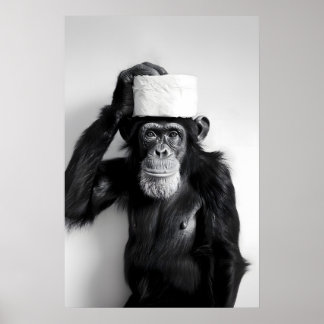 Grappige Apen Badkamer Print Vintage Dieren Foto