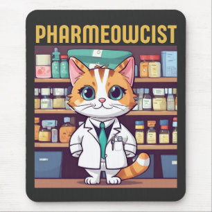 Grappige apotheek kat muismat