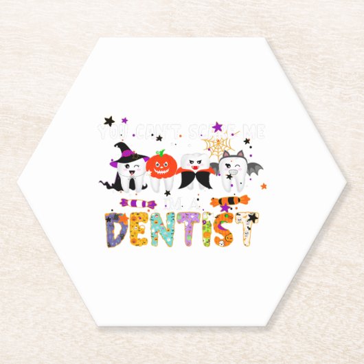 Grappige apotheek Technicus Apotheker Halloween Co Kartonnen Onderzetters (Voorkant)