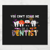 Grappige apotheek Technicus Apotheker Halloween Co Sparkling Wijnetiket (Enkel label)