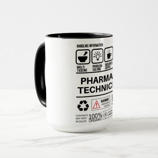 Grappige apotheek Technicus Handling Informatie Mok (Voorkant links)