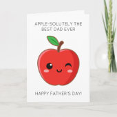 Grappige appel Fruit Pun Vaderdag Kaart (Voorkant)