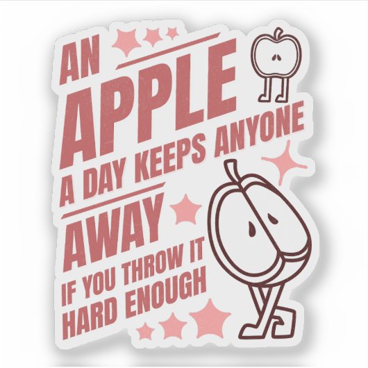 Grappige Apple Gezegden Sticker (Voorkant)