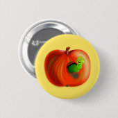 Grappige Apple Knop Ronde Button 5,7 Cm (Voorkant /achterkant)