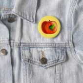 Grappige Apple Knop Ronde Button 5,7 Cm (In situ)