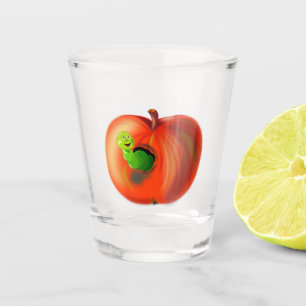 Grappige Apple Worm Shot Glass Glas