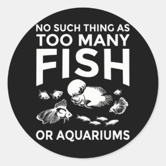 Grappige Aquarium Fishkeeping Aquarist Ronde Sticker