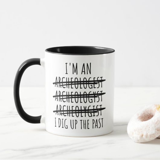 Grappige archeoloog mok (Met donut)