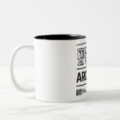 Grappige Architect Handling Informatie Tweekleurige Koffiemok (Links)