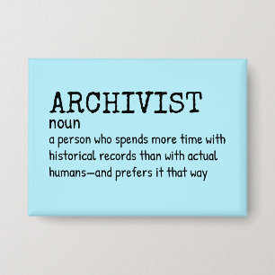 Grappige Archivistische Definitie Badge Button