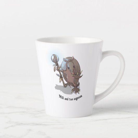 Grappige Armadillo Melk & Twee Suikers Hypnotische Latte Mok (Rechts)