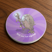 Grappige Armadillo Melk & Twee Suikers Hypnotische Zandsteen Onderzetter