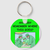 grappige arts grap sleutelhanger (Voorkant)