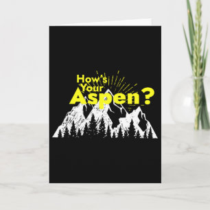 Grappige Aspen Colorado Ski Skisport Hoe is je Asp Kaart