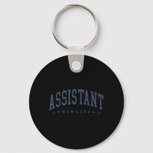 Grappige assistent-directeur Grappige schoolwerker Sleutelhanger