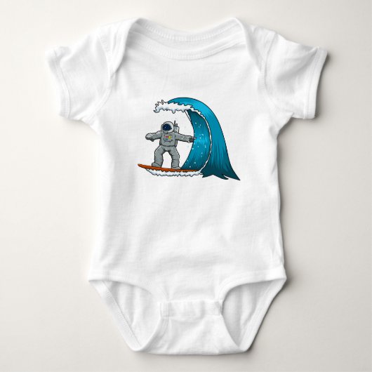 Grappige astronaut die surft romper (Voorkant)
