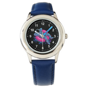 Grappige astronaut donut horloge