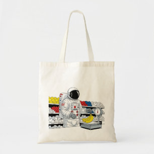 Grappige Astronaut Shopping Cartoon – Space Explor Tote Bag