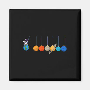 Grappige Astronaut Swing Planets Space Science Man Magneet
