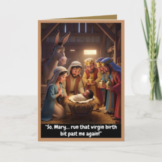 Grappige atheïstische kaart, thema maagdelijke geb kaart