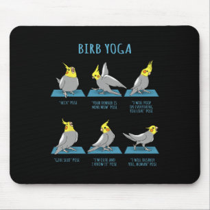 Grappige Atiel Yoga Poses Birb Memes Cute Papegaai Muismat