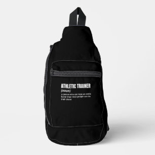 Grappige atletische trainer definitie sling bag