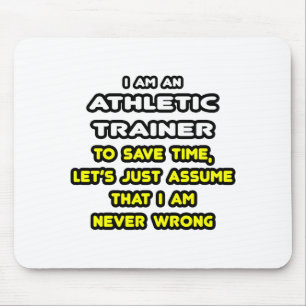 Grappige atletische trainer T-shirts Muismat