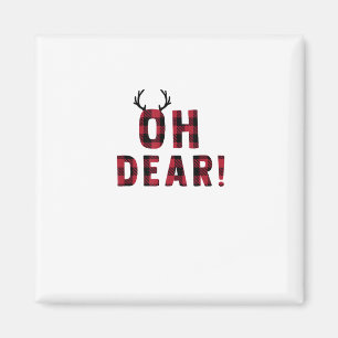 Grappige Attitude O Je Plaid Hert Creatief Ontwerp Magneet