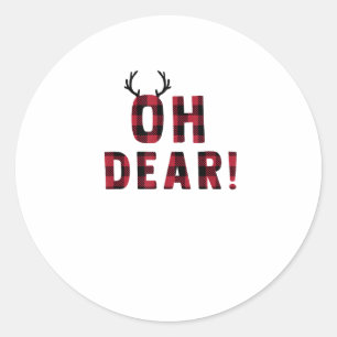 Grappige Attitude O Jee Geruite Herten Creatief On Ronde Sticker
