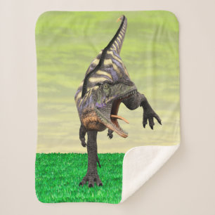 Grappige Aucasaurus Brullende Prehistorische Dino Sherpa Deken